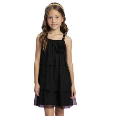 Imagem de VESTIDO FESTA INFANTIL FLOR TULE PRETO MILLI&NINA-Feminino