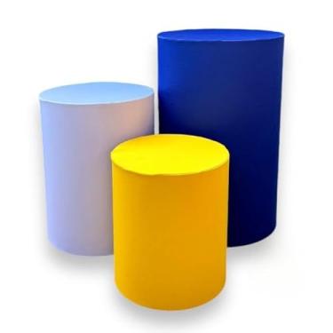 Imagem de kit Capa Trio de Cilindro Decoração Festa Veste Facil - multicolorido - ESCOLHA COMO QUISER Organização de Decoração para Festas(ROYAL/BRANCO/OURO)