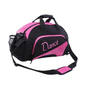 Imagem de Generic Bolsa de dança, bolsa de ginástica, versátil, elegante, com alça, leve, de mão para treino, acampamento, dança, ao ar livre, fim de semana, Rosa Vermelha