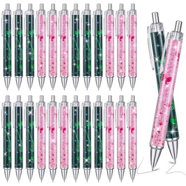 Imagem de Honoson Conjunto de 24 canetas de bruxa, lembrancinhas de festa de princesas e bruxas, rosa e verde, para amigos, amigos, amigos, colegas de trabalho, artigos de festa, decorações e presentes