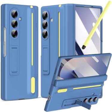 Imagem de NINKI Capa para Samsung Galaxy Z Fold 7 com suporte para caneta S e suporte oculto, capa protetora de tela com dobradiça à prova de queda para Samsung Z Fold7 com compartimento e suporte para caneta S