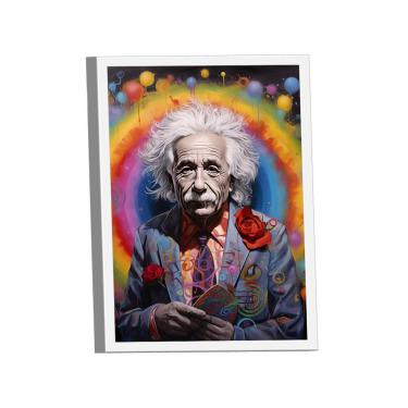 Imagem de Quadro Decorativo Albert Einstein Colorido