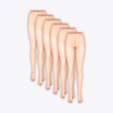 Imagem de Kit 6 Pares de Meias Calças Lupo Loba Invisível 05870-001, Pó de arroz