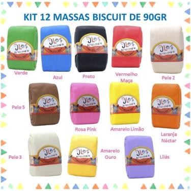 Imagem de Kit 12 Massas De Biscuit - Jl Artesanato 90 Gramas