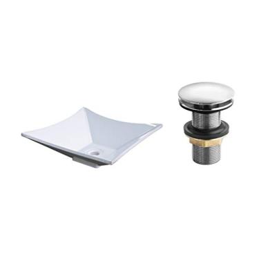 Imagem de Kit Cuba L34 C/Válvula Click 1 1/2'' (4,0cm) Compace Branca