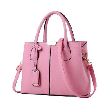 Imagem de Bolsa Feminina Grande Minimalista Bolsa De Ombro Crossbody Couro Macio