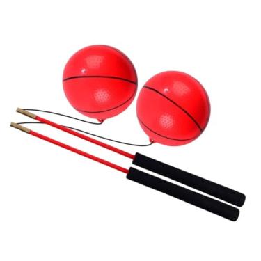 Imagem de Generic Bola de exercício ao ar livre com vara, arremesso manual, bolas de balanço para parque, adultos, crianças e idosos, Vermelho