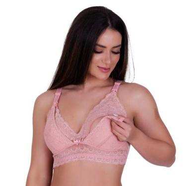 Imagem de Sutia Amamentacao Renda Sem Bojo com Clique para Amamentar - NAKA MODA