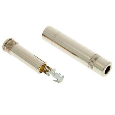 Imagem de Conector Jack P10 STEREO metal Neutrik Rean NYS2203P 6MM