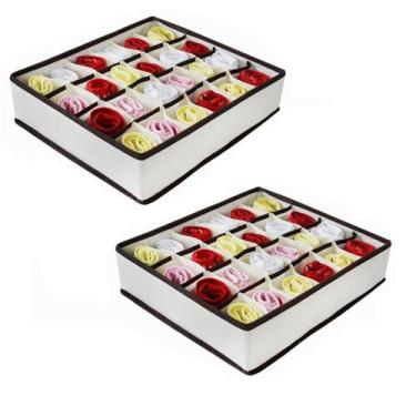 Imagem de Kit 2 Organizador Gaveta Calcinha Cueca Gravata 24 Divisoria - Secalux