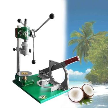 Imagem de KKSOUFX Abridor De Coco Comercial, Abridor Manual De Coco, DiâMetro Interno De 14 Cm, Suporte Para Cortador Em AçO InoxidáVel 304, Base Fundida Em AçO InoxidáVel