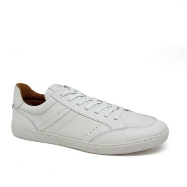 Imagem de Sapatênis Bilbão Masculino Couro Casual Confortavel - PERLATTO, Cinza,