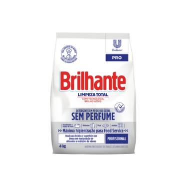 Imagem de Lava Roupas Pó Sem Perfume 4KG Brilhante