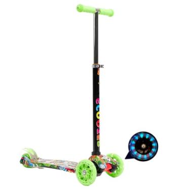 Imagem de Patinete Radical Ajustável com Luz Led 4 Rodas até 60 KG Criança Brinquedo (MD03)
