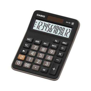 Imagem de Calculadora mesa casio preto e marrom mx-12b, PRETO