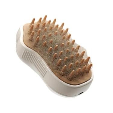 Imagem de Escova A Vapor Para Gatos – Escova Vapor Pet Elétrica 3 Em 1 para Cães e Gatos, com Massagem e Desembaraço(cafe)
