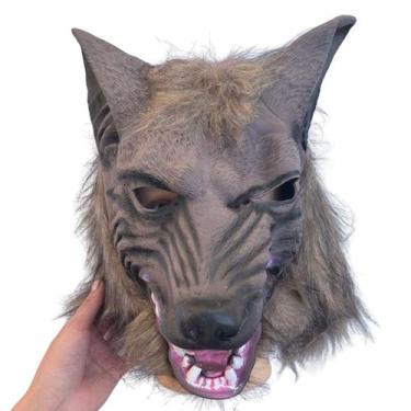 Imagem de Mascara Lobisomem Marrom Latex Cosplay Halloween Fantasia - sm decora
