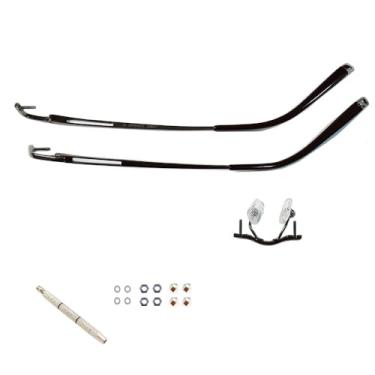 Imagem de QYAJS 1 par de óculos de armação de metal, hastes de titânio puro, sem aro, pernas e ponte de nariz, substituição de hastes de armação (orifício único)