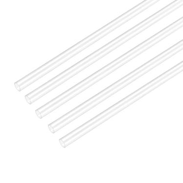 Imagem de Tubo redondo rígido de acrílico 5 peças transparente 7 mm ID 10 mm OD 250 mm para lâmpadas e lanternas, sistema de resfriamento a água