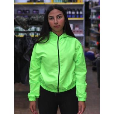 Imagem de Jaqueta Esportiva Corta Vento Transpirável Com Capuz Feminina Impermeá