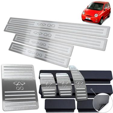 Imagem de Soleira Pedaleira Descanso Chery Qq 2011 Até 2014 Aço Inox