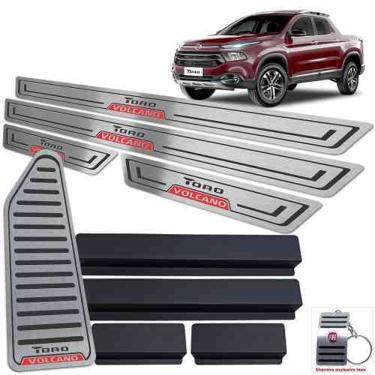 Imagem de Descanso + Soleira Vinil Fiat Toro Volcano 2016 a 2021 Preto