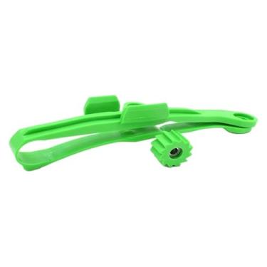 Imagem de Protetor de roda dentada de rolo de braço oscilante protetor de guia de corrente compatível com KX250F KX450F KLX450R KX 250F 450F KLX 450R 2008 2009-2020 (guia de braço oscilante verde)