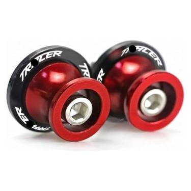 Imagem de Carretéis de braço oscilante para motocicleta Tracer Parafusos de suporte M6 Acessórios de motocicleta de alumínio CNC compatíveis com Y&AMAHA Tracer7 Tracer9 900 700 7 9 GT (vermelho)