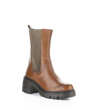 Imagem de Bos. & Co. Brushedfeel/Elast Side Zip Boot - Brunas, Richtan/Dkbrn, 41