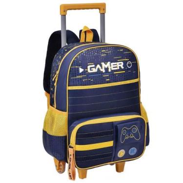 Imagem de Mochila gamer start de carrinho 16" vd24528k, Azul, Amarelo
