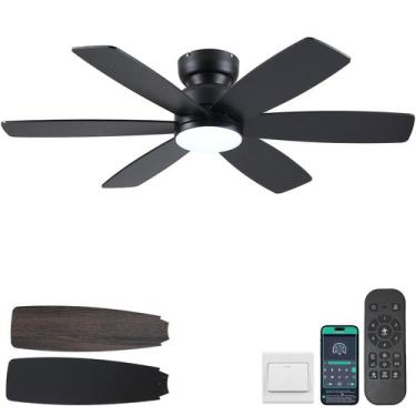 Imagem de Ventilador de teto Kviflon 46", 6 pás, luz LED de baixo perfil