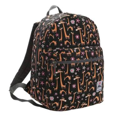 Imagem de Mochila Republic Vix by Chenson Estampada Girafas 8330442, Preto