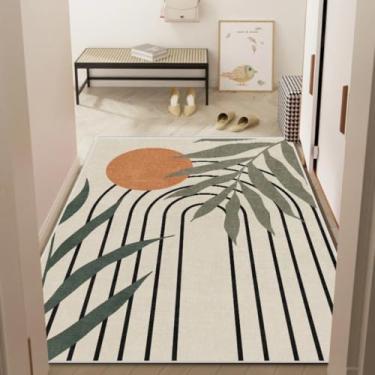 Imagem de O tapete para a porta de entrada é um tapete doméstico com um toque luxuoso e aconchegante para o hall de entrada (60 x 90 cm x 5,3 pés/CQR473)