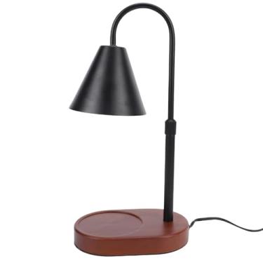 Imagem de Luocute Lâmpada Aquecedora de Velas Com Temporizador, Luz de Derretimento de Velas Elétricas de 35 W para de Pote de Cera, 4 Configurações de Brilho, Base de Madeira, Abajur de (Plugue UE 220V)