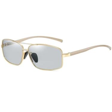 Imagem de Óculos de sol polarizados retrô clássicos para homens, armação de óculos de sol para dirigir, fotocrômicos, proteção UV400 (170-Descoloração-3)