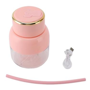 Imagem de Liquidificador portátil recarregável por USB 800 ml, copo de liquidificador pessoal, espremedor elétrico para casa, escritório, academia, acampamento, viagem, grau alimentício, PC plástico 11 x 16 cm