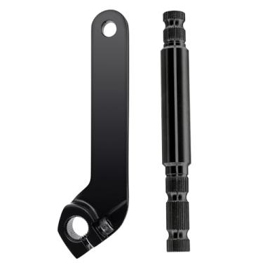 Imagem de Amazicha Kit de eixo de alavanca de câmbio interno de 2 peças de aço inoxidável para Harley Davidson Touring Road Glide Electra Glide Road King Street Glide 1984-2016 (preto)