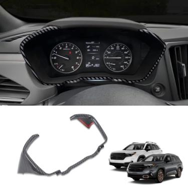 Imagem de Painel central de carro painel painel anel molduras capas acabamento moldagem compatível com 2025+ Subaru Forester carro interior painel painel de velocidade display moldura capa guarnição decoração