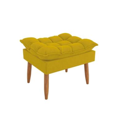 Imagem de Puff Luxo Decorativo Estilo Versátil Sala Escritório Lounges Amarelo