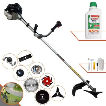 Imagem de Podador De Grama Anmax Cg430b 43cc 1,7hp 8 Em 1 + Óleo Stihl