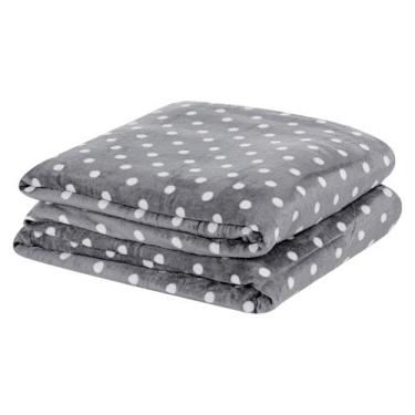 Imagem de Manta Casal Queen Flannel Petit Poá 2,20 X 2,40 Super Macia - Bia Enxo