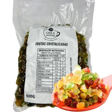 Imagem de Frutas Cristalizadas 500g Mix de Frutas Doces Selecionadas - Chá e Alí