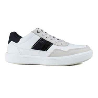 Imagem de Tênis Casual Masculino Pegada Branco com Azul Marinho 111508-02-Masculino