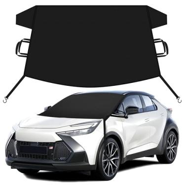 Imagem de EcoNour Capa de neve para carro compatível com Chrysler CH-R | Capa de para-brisa para gelo e neve com tiras de gancho em S | Capa para carro de inverno Oxford 600D resistente, impermeável e