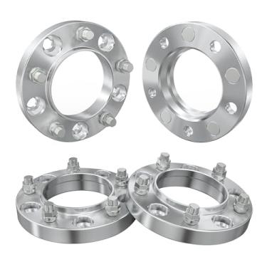 Imagem de Espaçadores de roda de 25 mm (1 polegada) 5 x 150 compatíveis com Toyota Land Cruiser 1998-2001, Sequoia 2008-2022, Tundra 2007-2021, compatível com Lexus LX470, LX570 2008-2021 Hubcentric (4 peças