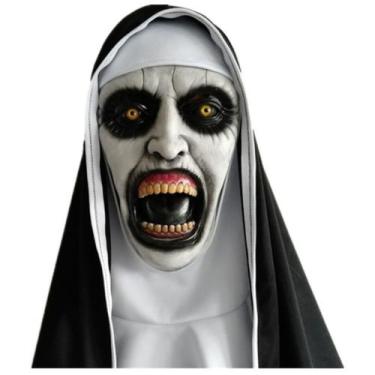 Imagem de Mask Horror Nuns Latex para festa à fantasia de carnaval de Halloween 
