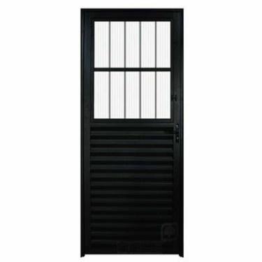 Imagem de Porta Postigo Alumínio Preto 2.10 X 0.80 Lado Esquerdo - PTORD2238E - HALE