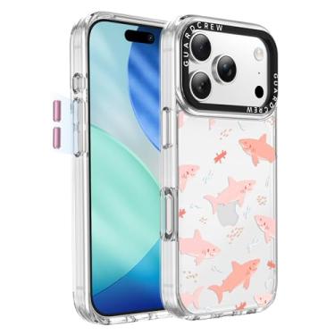 Imagem de GuardCrew Capa para iPhone 17 Pro, [proteção contra quedas de grau militar de 3,5 m à prova de colisão] [antiamarelamento e anti-descasca] Capa de telefone fina transparente à prova de choque TPU para