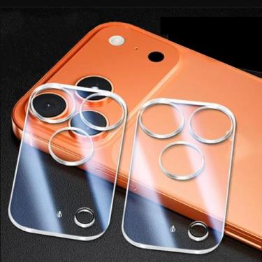 Imagem de 1 peça de vidro de proteção de lente de câmera para iPhone17 17Air 17Pro Max 2026 capa completa 9H películas protetoras de vidro temperado (para iPhone17 Pro, 6,2 x 3,7 cm)
