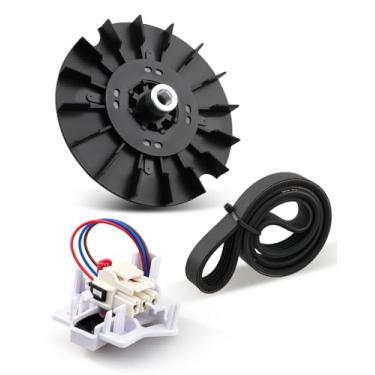 Imagem de WH03X32218 polia do motor da arruela WH01X27538 Kit de correia e porca perfeitamente WH03X32158 Sensor de velocidade da arruela adequado para GE Hot.Point Máquina de lavar roupa polia do motor